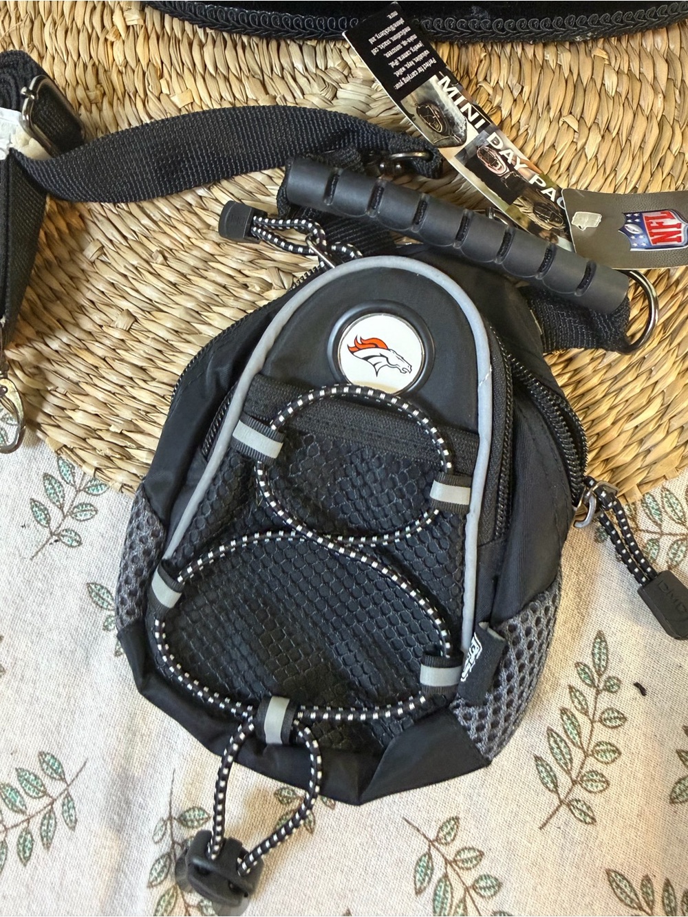 NFL Black and Gray Denver Broncos Mini Sling Day Pack